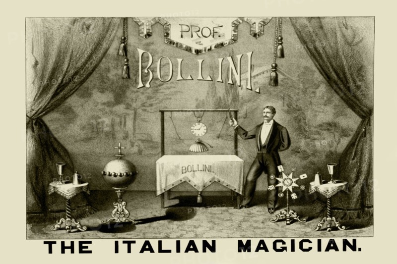 Professor Bollini; The Italian Magician 1879