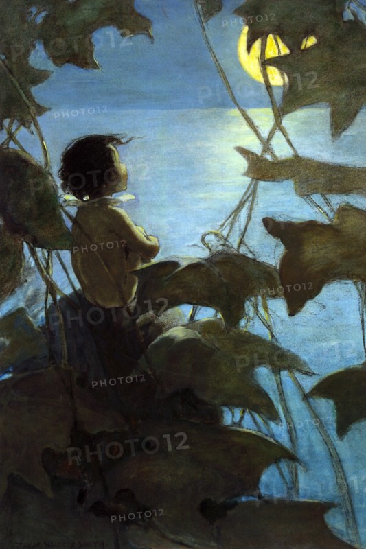 He looked up at the broad yellow moon and thought that she looked at him 1916