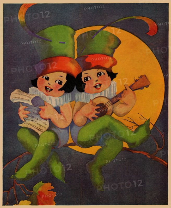 Cherubs sing above a setting sun 1935