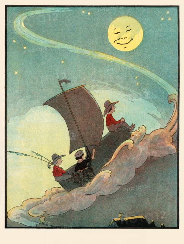 Sailing the Wooden Shoe by Moonlight 1925