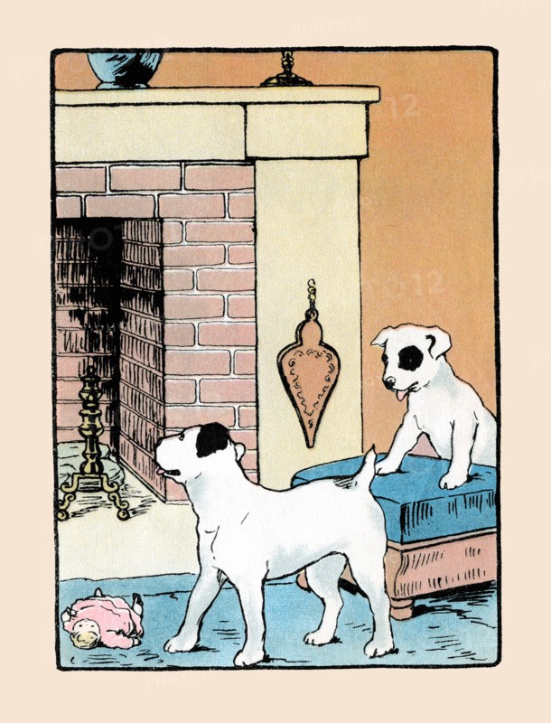 Snip and Snap By the Fireplace 1914