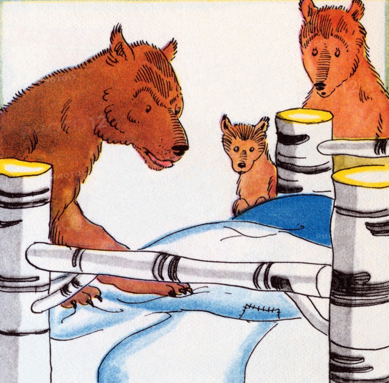 Papa Bear Checks his Bed 1938