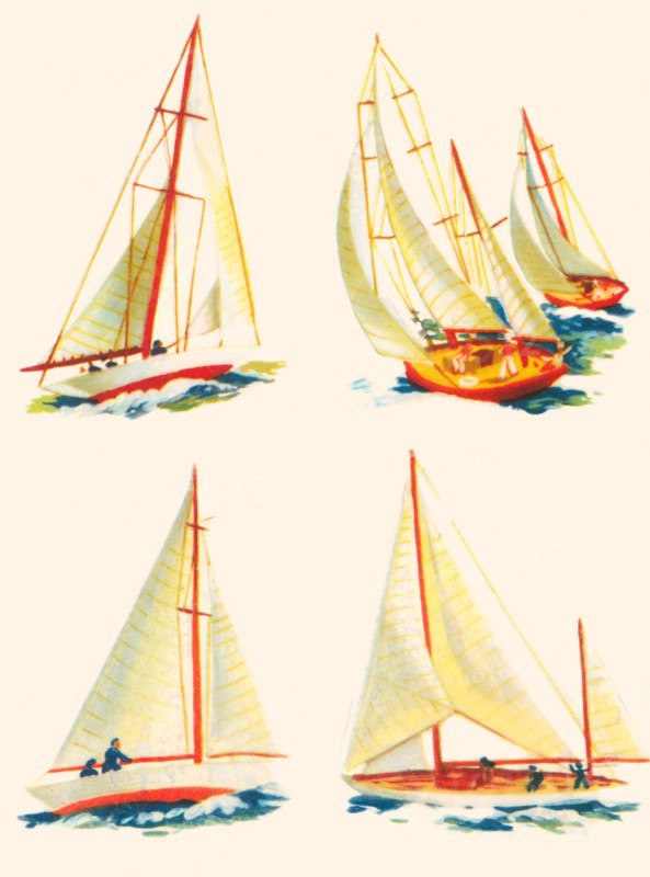 Four Sailboat Scenes 1935