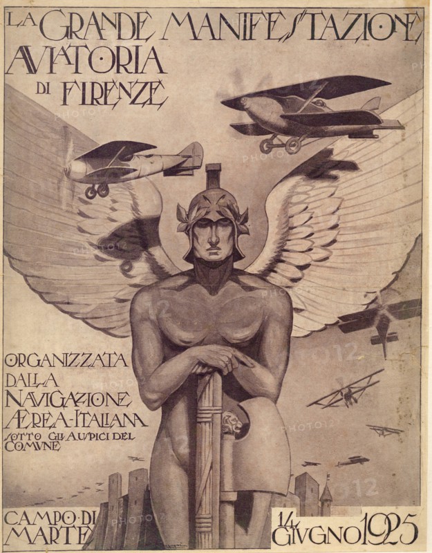 Poster for the Flight Show & Exhibition in Florence Italy in 1925 1925
