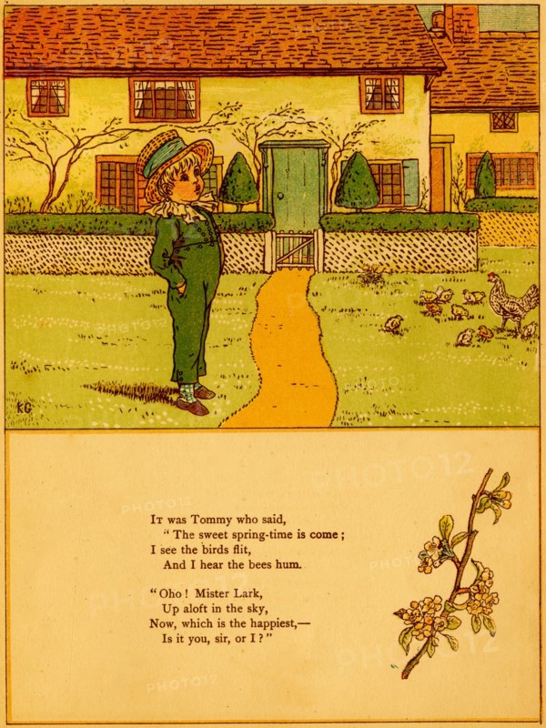 Boy addresses the coming of spring 1875
