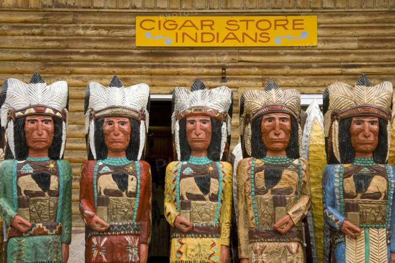 Cigar Store Indian statues, Jackson Hole, Wyoming 2006