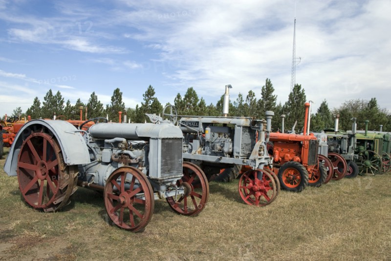 Old tractors along the road, Montana 2006