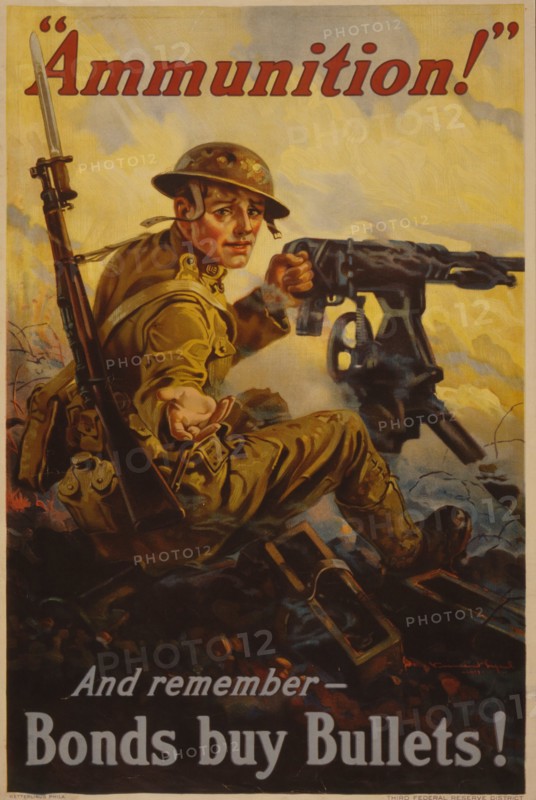 "Ammunition!" And remember - bonds buy bullets! 1918