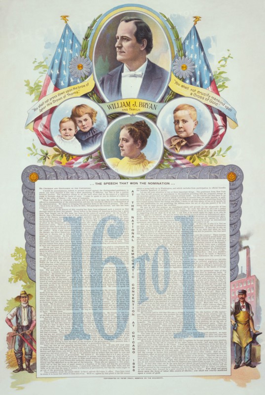 16 to 1. ... the speech that won the nomination ... at the National Democtratic Convention at Chicago, 1896 1896