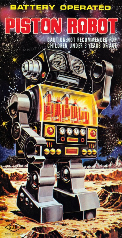 Battery Operated Piston Robot 1950