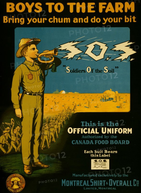 Boys to the farm -- bring your chums and do your bit -- S.O.S. 1916