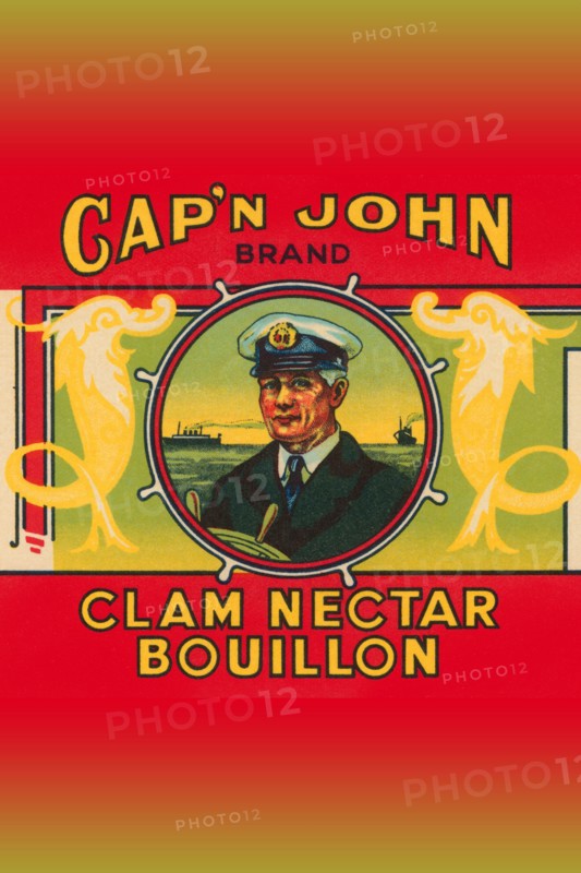 Cap'n John Brand Clam Nectar Bouillon 1920