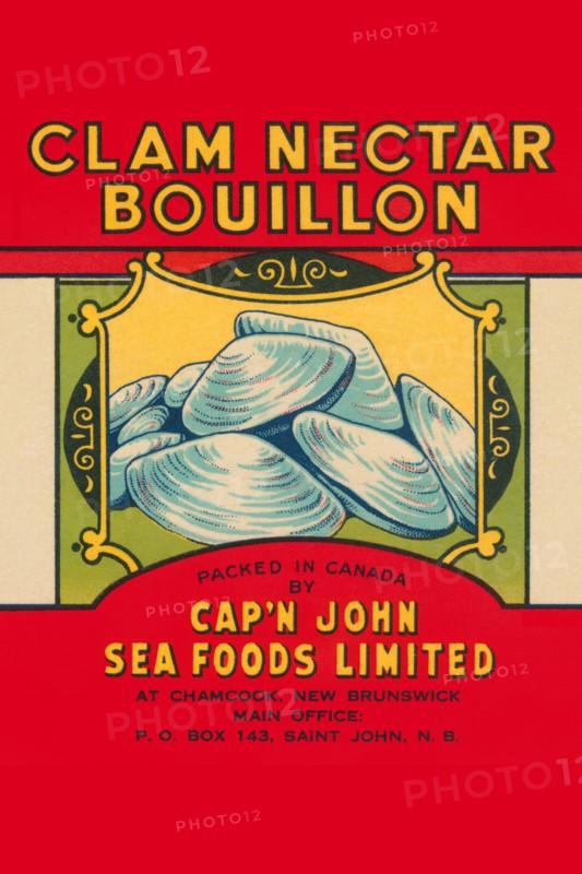 Cap'n John Brand Clam Nectar Bouillon 1920