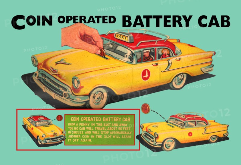Coin Operated Battery Cab 1950