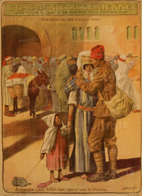 Compagnie Algérienne. Souscrire, c'est hâter son retour avec la victoire 1918