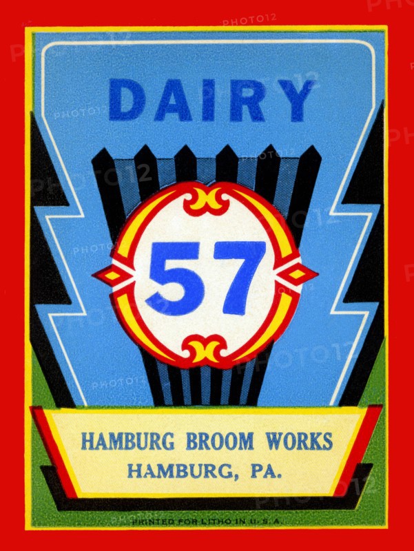 Dairy 57 Broom Label