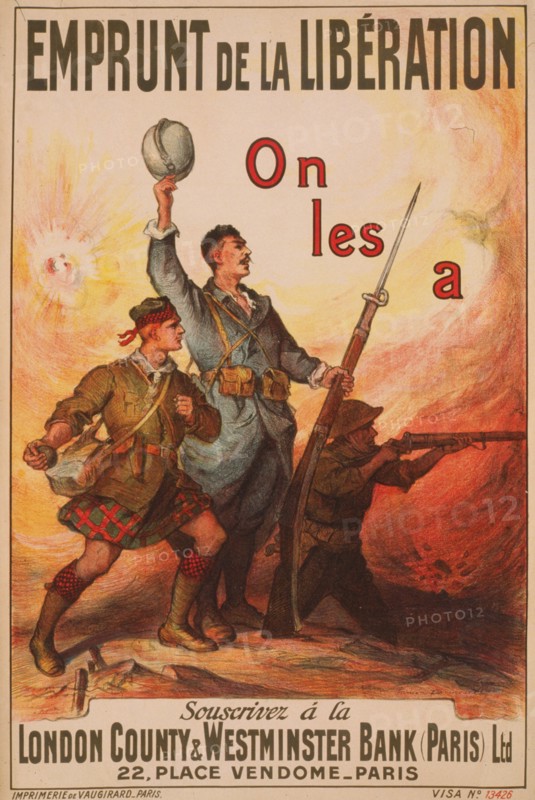 Emprunt de la libération. On les a. Souscrivez á la London County & Westminster Bank 1918