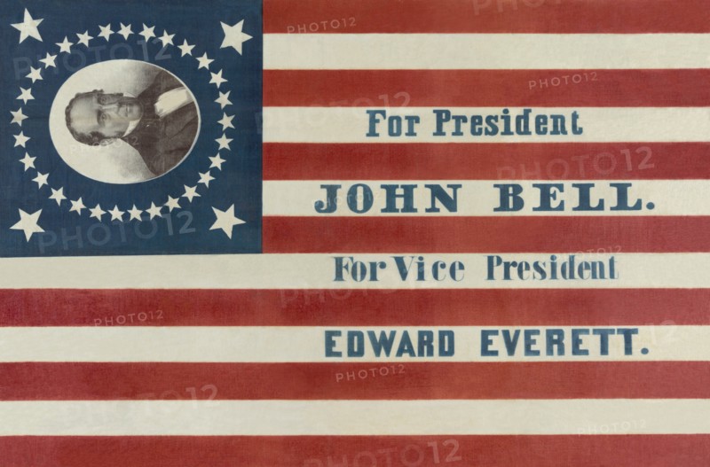 For President John Bell. For vice president Edward Everett 1860
