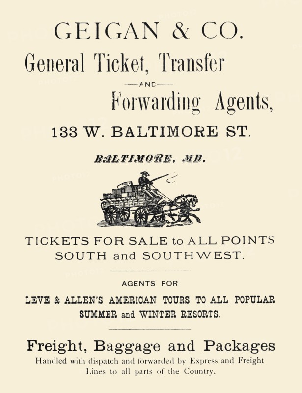 Geigan & Co. General Ticket Transfer & Forwarding Agents