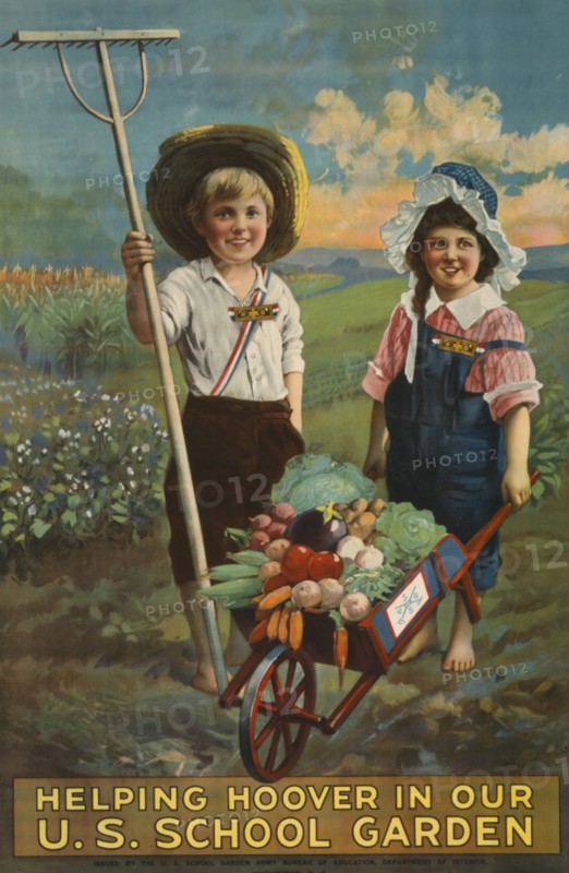 Helping Hoover in our U.S. school garden  1919