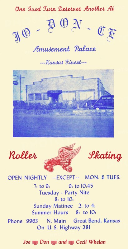 Jo-Don-Ce Amusement Palace Roller Skating 1950