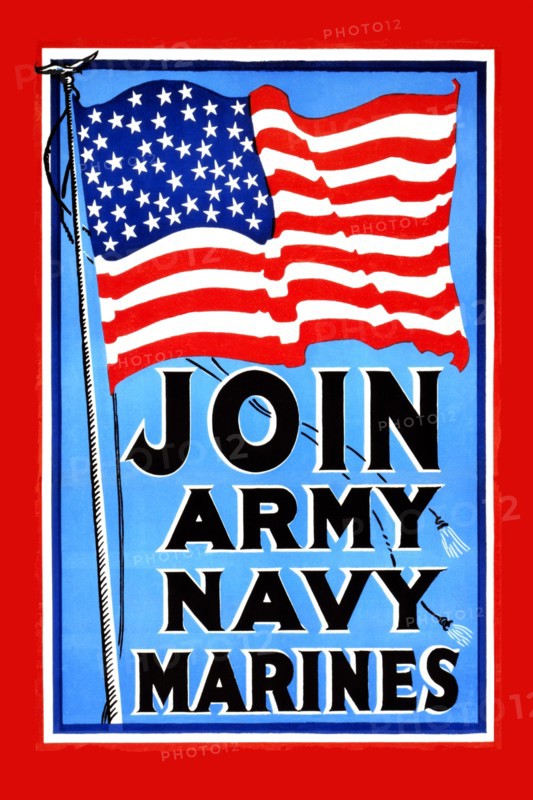 Join - Army - Navy - Marines 1917