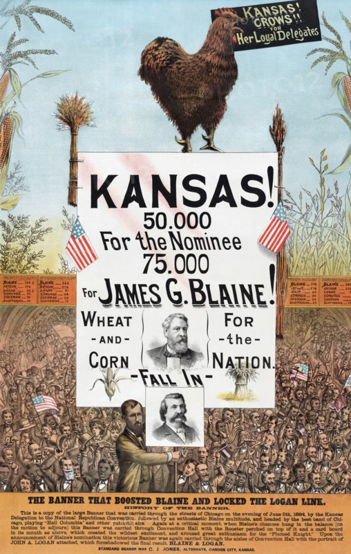 Kansas! For James G Blaine. 1884