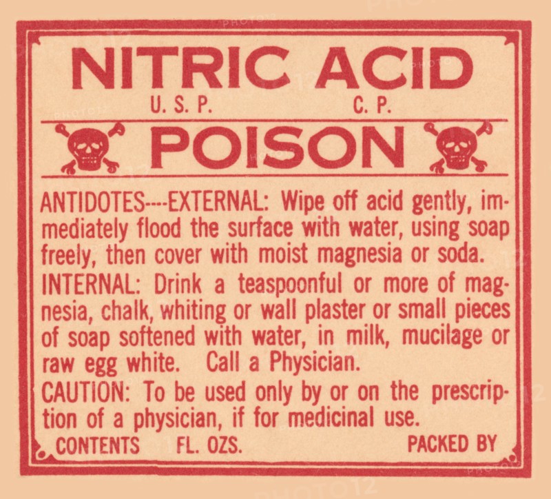 Nitric Acid - Poison 1920