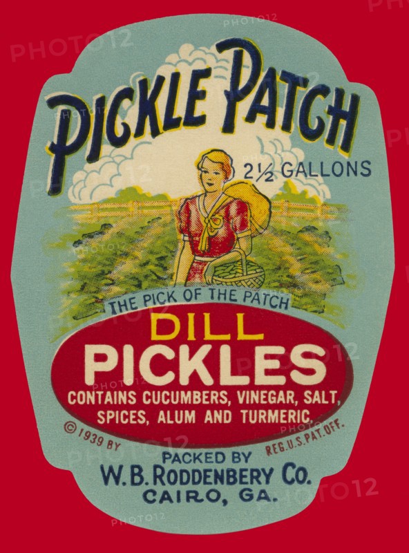 Pickle Patch Dill Pickles 1939