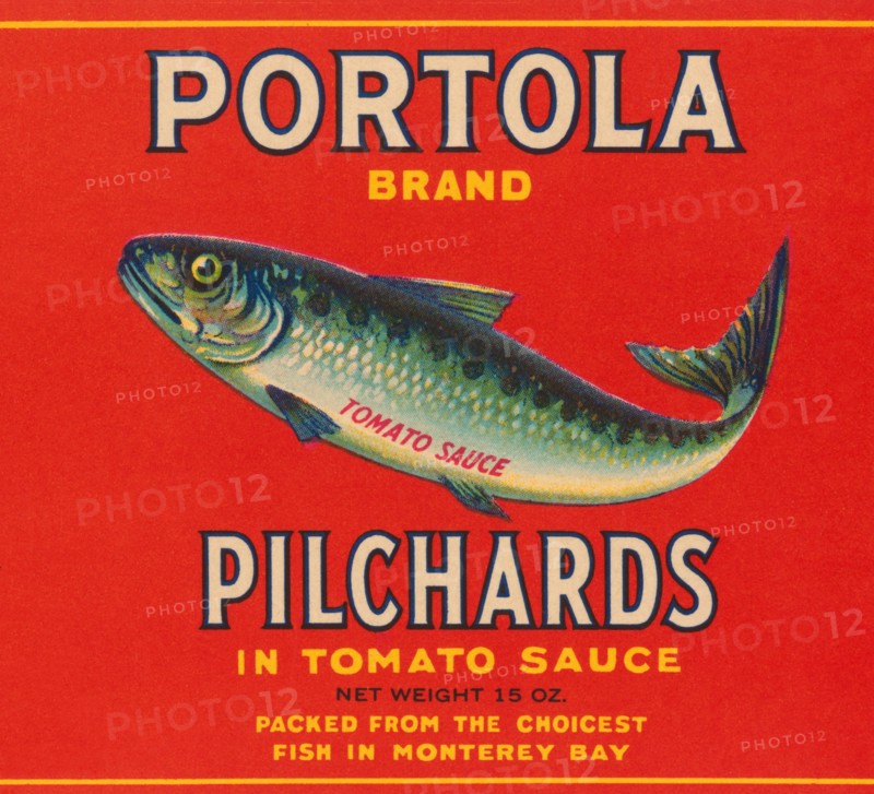 Portola Brand Pilchards 1940