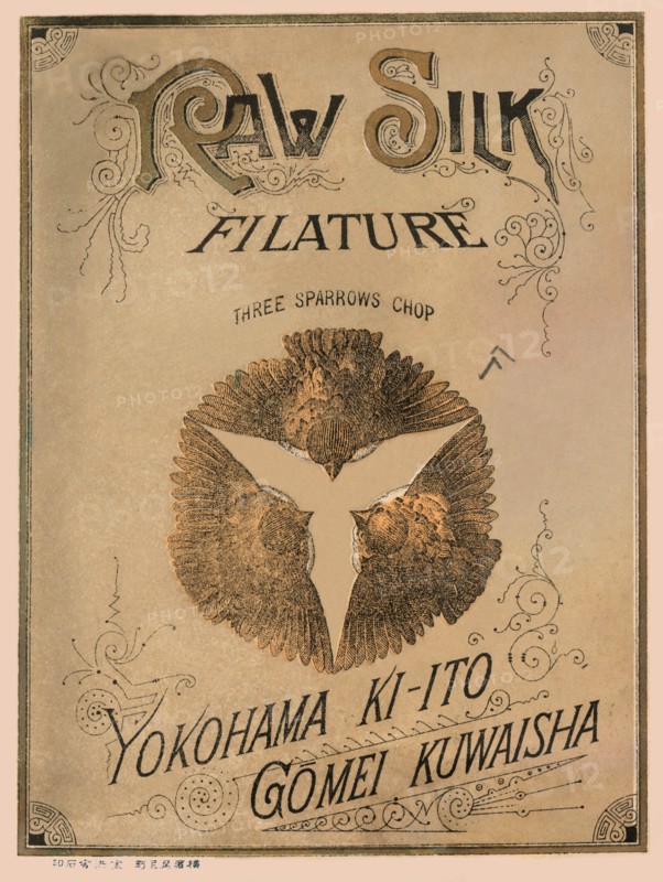 Raw Silk Three Sparrows Chop 1891