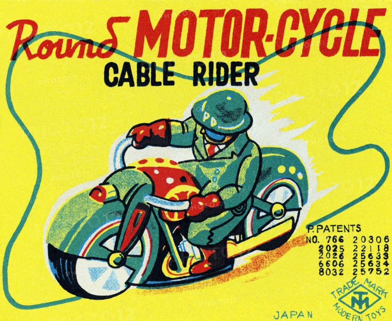 Round Motor-cycle Cable Rider 1950