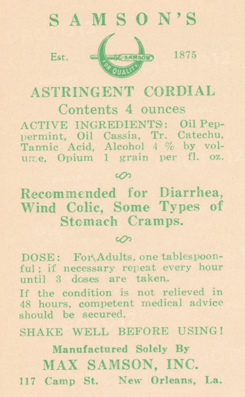 Samson's Astringent Cordial
