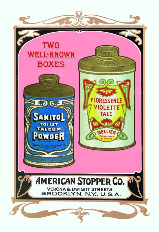 Sanitol Talcum Powder and Floressence Violette Talc 1900