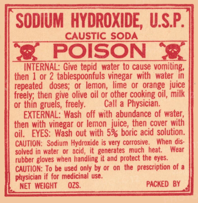 Sodium Hydroxide, U.S.P. Caustic Soda 1920
