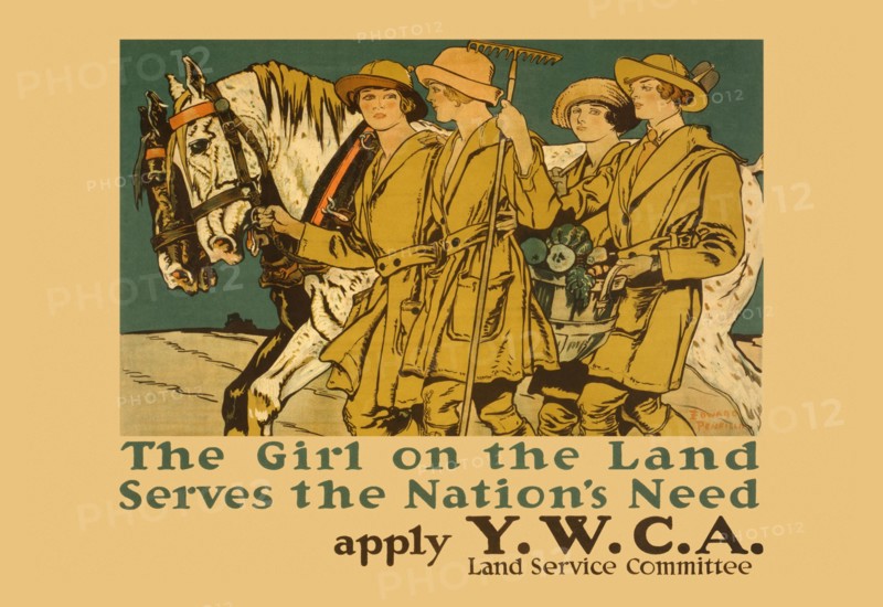 The Girl on Land Serves the Nations Need 1918