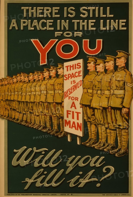 There is still a place in the line for you. Will you fill it? 1915