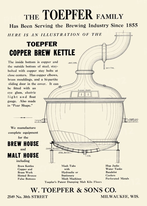 Toepfer Copper Brew Kettle 1933