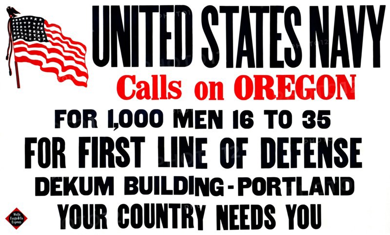 United States Navy calls on Oregon 1917