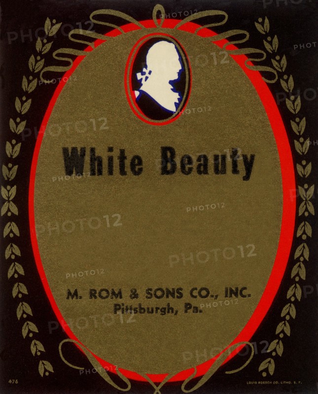 White Beauty Broom Label 1910