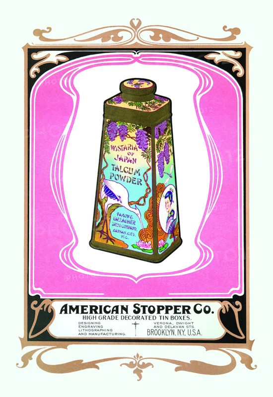 Wisteria of Japan Talcum Powder 1900