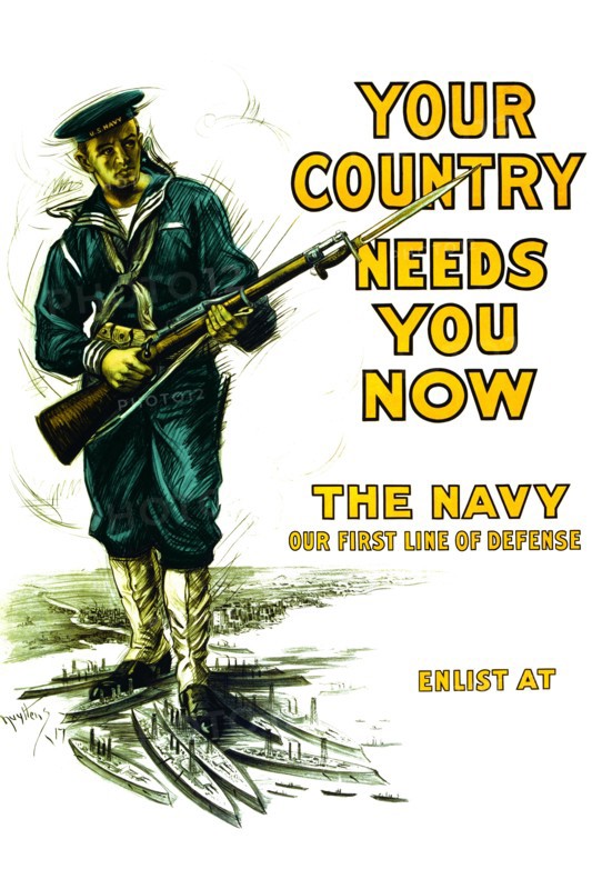 Your country needs you now - The Navy, our first line of defense 1917