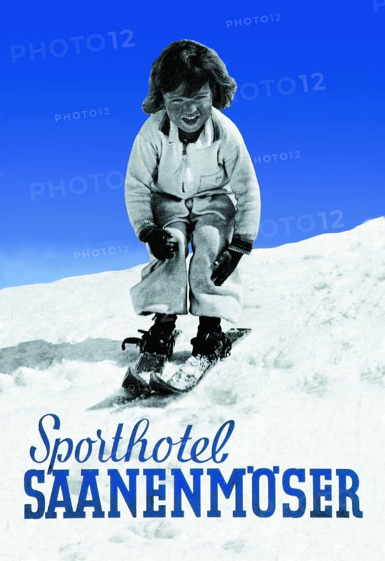 Sporthotel Saanenmoser: Little Girl Skiing 1935