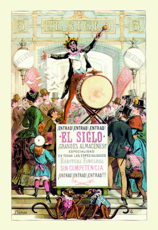 Musician with Drum Performs for Crowd 1883