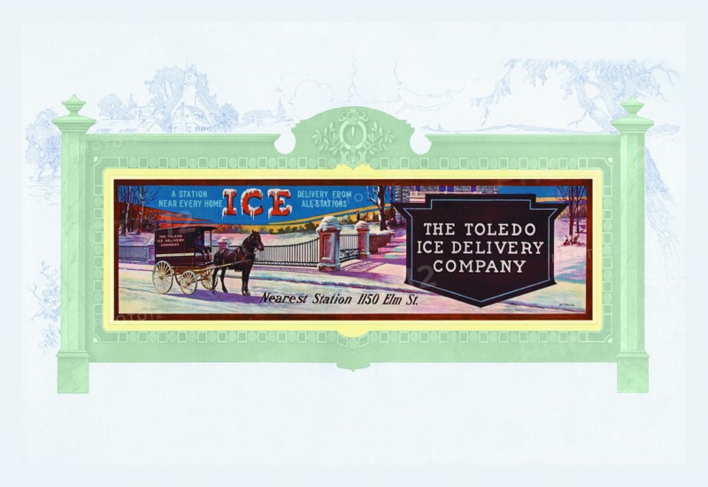 Toledo Ice Delivery Service 1916