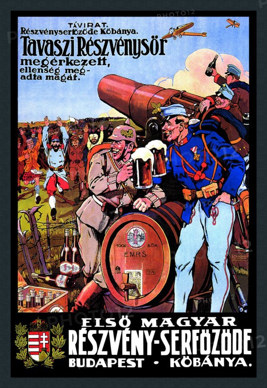 Beer from the Spring Hops has Arrived - The Enemy is Surrendering 1914