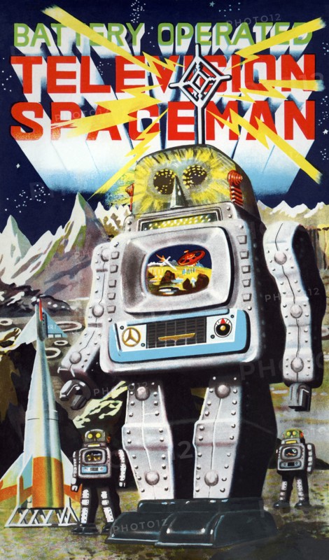 Battery Operated Television Spaceman 1950