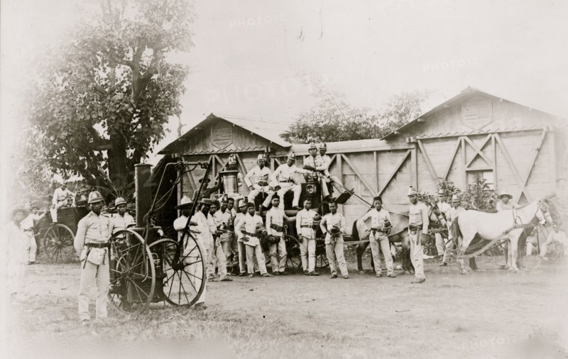Bomberos, or Filipino fire company, Manila 1899