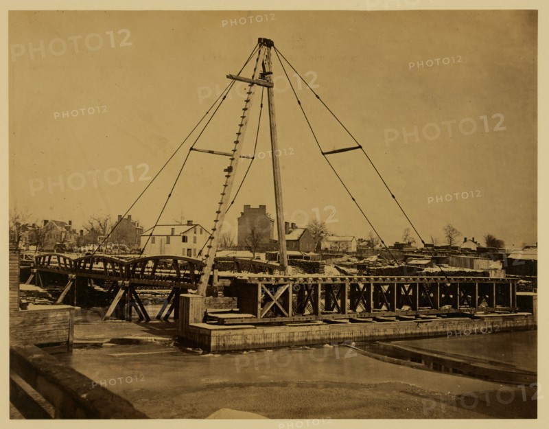 New bridge over Potomac River on the Washington, Alexandria and Georgetown Railroad. Total length 5,104 feet 1863