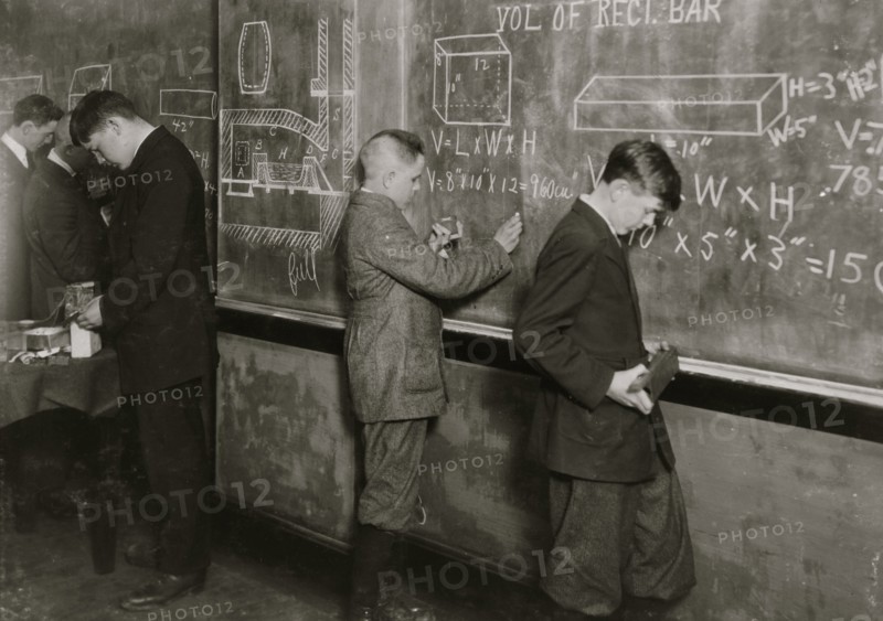 Vocational Printing. Math. class. 1916